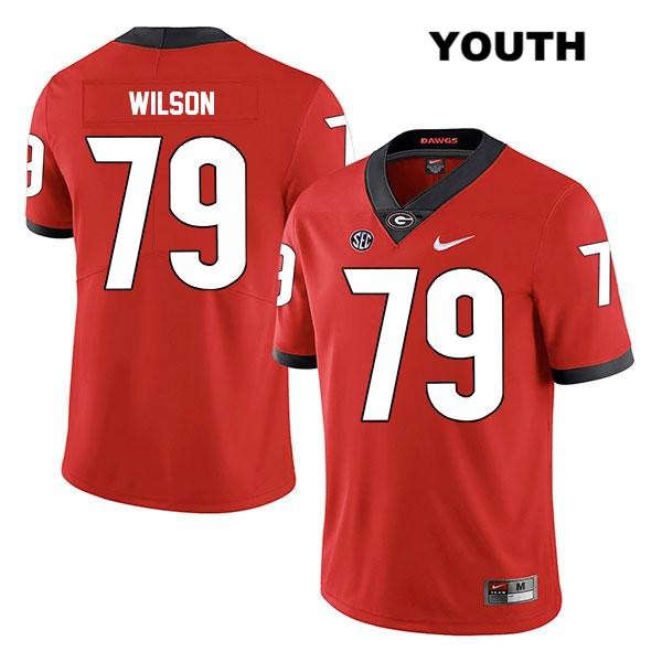 Georgia Bulldogs Youth Isaiah Wilson #79 NCAA Legend Authentic Red Nike Stitched College Football Jersey ZOM4456QI